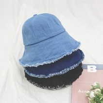 클래식 데님 와이어 벙거지 버킷햇