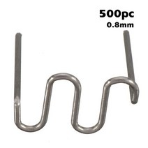 핫멜트 핫스테이플러 플라스틱용접기 500pcs 자동차 범퍼 용접 기계 용접 와이어 0.6mm 0.8mm 범퍼 차체 수리 용접 와이어, 0.8mm 큰 파도