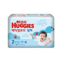 2023 하기스 매직컴포트썸머 소형 2단계 밴드형 남여공용(4~8kg), 112매