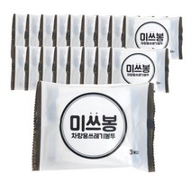 미쓰봉 차량용 쓰레기봉투 1팩(3매) x 20팩(60매) 세트 접착식 일회용, 화이트, 20개