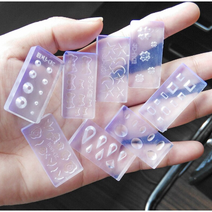 네일몰드 실리콘 레진공예 곰돌이 리본 꽃네일 파츠몰드, 23번 몰드(볼록하트)