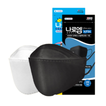 [50매] KF94 나로엠 마스크 대형 보건용 황사방역 국산 숨쉬기편한, KF94 나로엠 마스크 화이트 대형 50매, KF94나로엠화이트