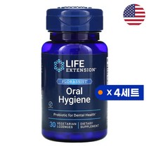라이프익스텐션 플로라시스트 오랄하이진 구강위생 유산균 베지 로젠지 30정 4세트