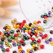 비즈 진주비즈 예쁜 진주 목걸이만들기 팔찌만들기 진주모음, 06오렌지진주(8mm100개)