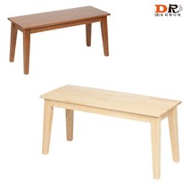 주식회사도리퍼니처 도리퍼니처 세레나 벤치 / 원목 조립식 주방 업소 거실 고무나무 2인 의자, 내추럴