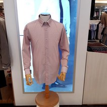 란체티 스트라이프 원단 !! 프린트 슬림셔츠 LRF9830RE