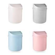 미니 데스크 휴지통 화장대 주방 탁상 쓰레기통, 베이지