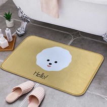 강아지 얼굴 러그 예쁜 욕실 주방 베란다 데코 매트, 쿠팡 04_PEACEANDNATURE