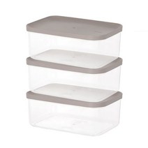 닐스샵_ 음식밀폐용기 디저트돔 보관용기 음식통 보존식용기 뷔페용디저트돔 보존용기, 굿● 리템 냉장고 소분용기 5호(1350ml) 3팩, 굿● 화이트