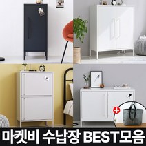 마켓비 PIDOR 수납장 시리즈 철제 수납장 +브랜디홈가방 / 이케아 2단 3단 화이트 틈새 거실 베란다 수납 캐비넷 서랍장 안방 원룸 다용도, 04.PIDOR 모던세로중 2문수납장 다크그레이