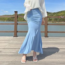메이블 / [기획] 쫀득 안감있는 머메이드 셔링 롱스커트 5color