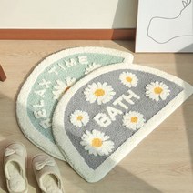 모비딕파워 [모비딕파워] 밀림방지스티커 욕실러그 어서오십시오매트 발판 규조토매트, 07.- 욕실 주방 거실 현관 극세사 발매트 반달매트, - 배스그레이 반달매트