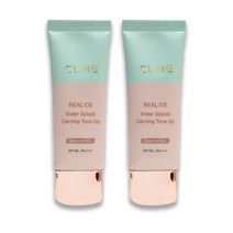 김정문 큐어 리알로에 워터 스플래쉬 카밍 톤 업 선크림 40g // 그린 진정 톤업 선크림, 2개