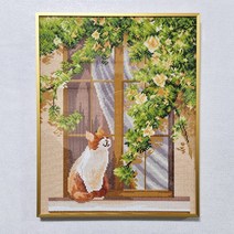 보석십자수 액자 프레임 25x25 30x30 30x40 40x40 40x50 45x60 50x70 알루미늄 17종 (십자수 미포함), 무광 골드