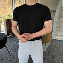 쿨링 텐셀 머슬핏 반팔 티 남자 데일리 여름 봄 티셔츠 옷 코디