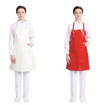 양면 방수 앞치마 식당 공방 주방 앞치마 고리형 소, 제이엔에스컴퍼니 레드