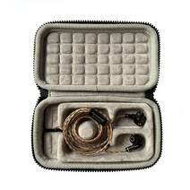 먼지커버덮개 방수 방진 HIFI 이어버드 이어폰 슬리브 백 휴대용 케이스 홀더 정리 보관함 64 오디오 U6t U12T U18T A18 파이널 A8000 시리즈용, silver grey