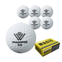 다이아윙스 골프공 박스포장 더 멀리 비거리 장타볼 선물용, 06. M3X(무광) 화이트, 1개, 6구