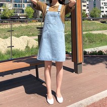 바잉몰 분위기메이커 청 멜빵 스커트