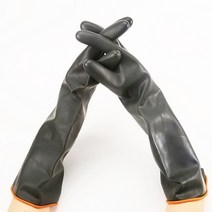 블랙 자동차고무장갑 고무장갑 김장용, 검정세차장갑(양손), 1개