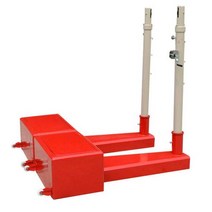 배드민턴 네트지주대 그물 이동식 강습용 경기용품, 레드