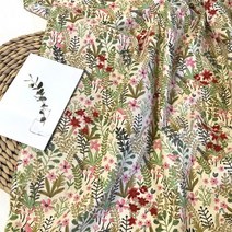 원단싸 면100% 대폭 면30수 리버티원단 꽃무늬천 플라워원단 아이리스 플로랄