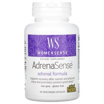 내추럴 팩터스 WomenSense 정제수 AdrenaSense 부신 포뮬라 베지 캡슐 60정, 120 개 내추럴 팩터스