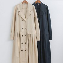 주닉스 바바리원피스 루즈핏 55~77사이즈 봄 가을 여성 원피스 럭셔리 여신핏 하객원피스