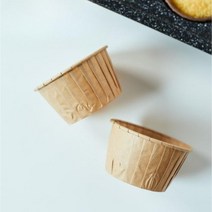 홈베이킹 유산지 컵 종이 머핀틀 코팅 일회용 컵케이크, 크라프트 50개