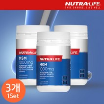 [뉴트라라이프]식이유황 MSM 1 000mg 120정 3병, 1세트