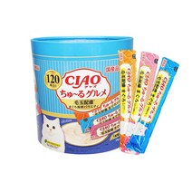 이나바 챠오츄르 대용량 14g 120P 고양이간식, SC-214 헤어볼케어 참치&해산물 버라이어티