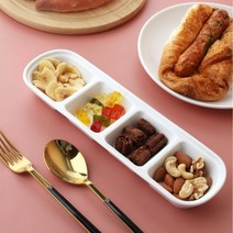 2P 반찬 그릇 나눔 트레이 소스 그릇 소스볼 2칸접시 3칸접시 4칸접시 칸칸접시 버터그릇 안주그릇 분할그릇 서빙 식기 2구 3구 4구, 4절 2P