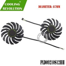 그래픽카드 팬 수리 부품 pld09210s12hh 4pin 그래픽 카드 rtx2080 rtx2070 msi geforce rtx 2060 2070 2080 슈퍼 벤투스 그래픽, 2개 세트