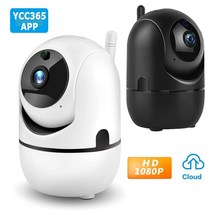 홈 보안 카메라 반려견 애완 무선 경고 모니터 와이파이 블루투스 cctv 실내 감시 회전 지능형, 1080p 흰색 16g 추가, 협력사, EU 플러그