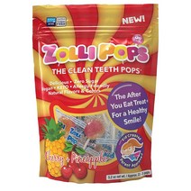 졸리팝 클린 티스 롤리팝 체리 앤 파인애플 맛 25개입 Zollipops Cherry-Pineapple Duo Pops Sugar-free