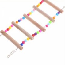 JZV984781알록달록 앵무새 나무사다리 5칸 조류스탠드 새장용품