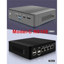 미니 PC 소형 mini 컴퓨터 2023 2.5G 소프트 라우터 펜티엄 N6005 N5105 V5 4x 인텔 i226 Nics 2 * NVMe DDR4 팬리스 방화벽 기기 VPN, CN, 16GB DDR4 512GB NVMe + AU, ModelC Celeron N5105
