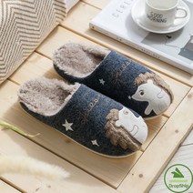 털슬리퍼 털실내화 겨울실내화 사무실슬리퍼 실내용슬리퍼 겨울거실실내화, 270-275, 네이비[기모 통굽]