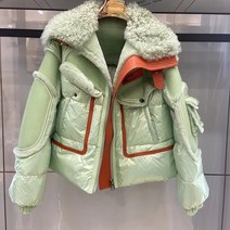 백화점 납품 리얼 양피 양가죽 무스탕 덕다운 패딩 자켓