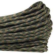 Atwood 파라코드 - 30.5m(100피트) x 0.9cm(3/32인치) 전술 코드 4 나일론 스트랜드 코어 275 테스트 무게 124.7kg(275파운드) (올리브 드랩), Multicam