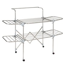 국내생산 특허받은 튼튼한 스테인레스 레인보우 이동식 이불 건조대 대형 특대형 더블 6단 7단 원터치 빨래건조대, 레인보우 더블 7단 빨래 건조대, 1개