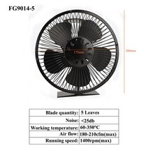 4/5/6 블레이드 열 전원 스토브 팬 블랙 미니 벽난로 난방 전기 나무 히터 무전력 겨울 따뜻한, 04 FG9014-5