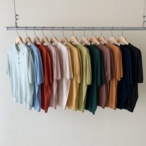 모모코 소프트린넨반팔카라니트(12color)