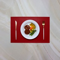 ITAR 심플 식탁 테이블 매트 4p, 레드