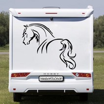 캠핑스티커 캐리어스티커 방수 여행 캠퍼 대형 말 트럭 자동차 스티커 데칼 Auot 캠핑 Rv 모터홈 캐러밴 앞 유리 비닐 장식, White+40cmwidex34cmhigh