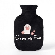 핫팩 손난로 냥냥즈 보온 물주머니(200ml) (작은발) (블랙), 단품