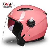 GXT 더블 렌즈 사계절 헬멧 아라이램5 오픈페이스 AGV 덱스톤 SOL 할리 비틀 쇼에이 보난자, 핑크
