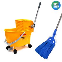 월드크린 탈수기 소 + 극세사 330g 마포걸레 마포대 1세트