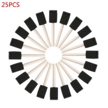 페인트붓 1 인치 폼 스폰지 우드 핸들 페인트 브러시 세트 슈퍼 밸류 50 개 팩, 1.25PCS