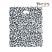 봉투야닷컴 LDPE 25호 (25x34cm) 50장 비닐쇼핑백, 호피-화이트